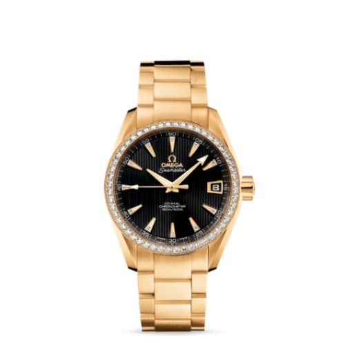 Omega Seamaster Aqua Terra 150M Co-Axial 38.5 Yellow Gold / Diamond / Black / Bracelet